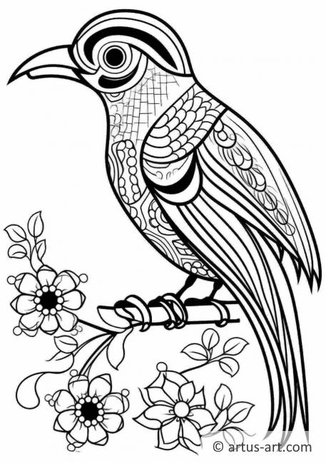 Awesome Bird-of-paradise Coloring Page For Kids